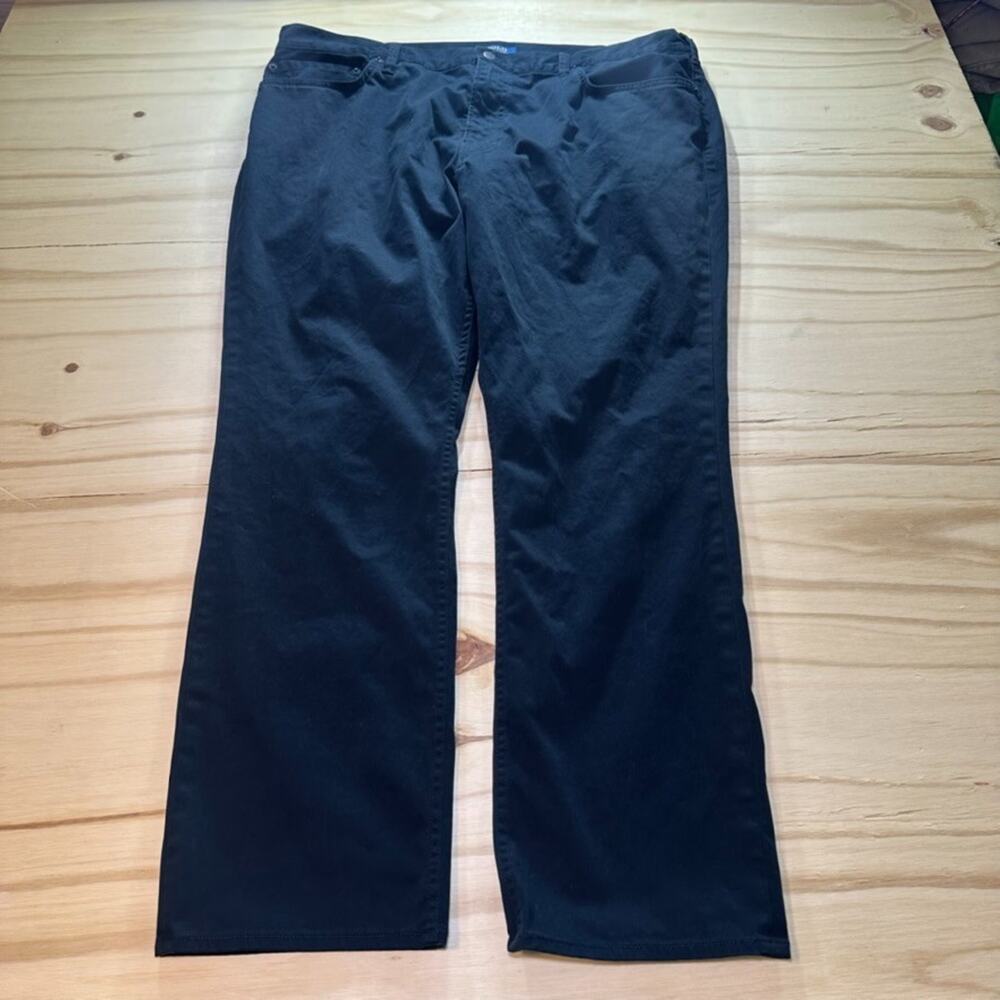 Polo Ralph Lauren Varick Pants Men 40x30 Black Stretch Chino Solid Slim Straight